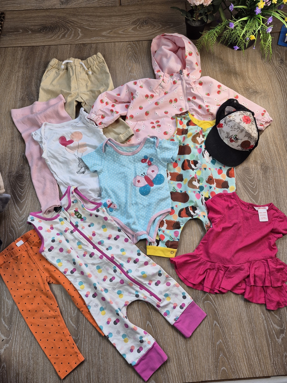 10 Pcs Baby Girl 12 18 25 Month Clothing Lot Spring Jacket Onesies Guinea Pig